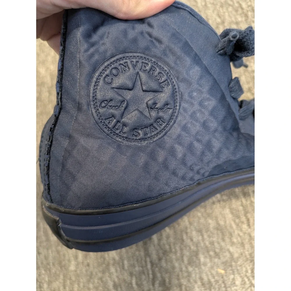 Converse Chuck Taylor All Star High Top Navy Blue‎ Textured Diamond Sneakers 6Y
